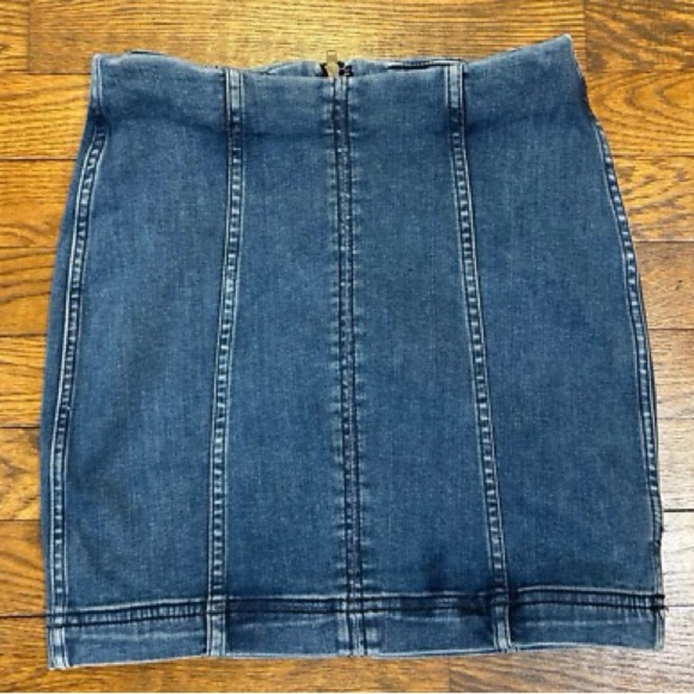 Free People Dark Blue Pencil Skirt